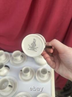 Service à café Royal Doulton Morning Star vintage des années 1960 avec tasses, sous-tasses, pot à café et pot à lait