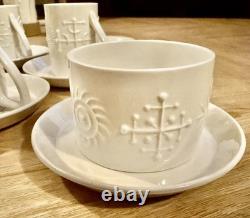 Service à café Totem blanc Portmeirion vintage rare Susan William Ellis de collection