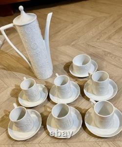 Service à café Totem blanc Portmeirion vintage rare Susan William Ellis de collection