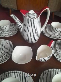 Service à café Zambesi Midwinter Potteries, 22 pièces, parfait état vintage