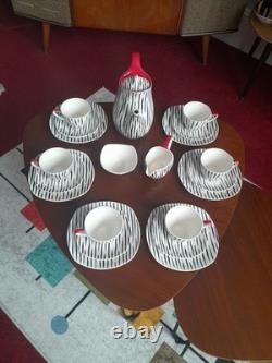Service à café Zambesi Midwinter Potteries, 22 pièces, parfait état vintage