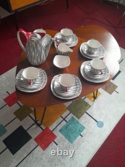 Service à café Zambesi Midwinter Potteries, 22 pièces, parfait état vintage