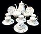 Service à Café Antique Wedgwood Wild Oats W4166 Pour 6 Personnes / Porcelaine Vintage