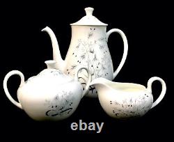 Service à café antique Wedgwood Wild Oats W4166 pour 6 personnes / Porcelaine vintage