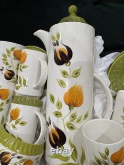 Service à café complet vintage Crown Devon Fieldings Staffordshire