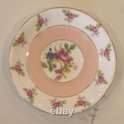 Service à café/démitasse vintage Royal Standard à petites roses, 15 pièces, pour six personnes