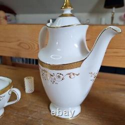 Service à café en 3 pièces Vintage Royal Doulton Bone China Belmont Gold H4991