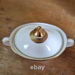 Service à café en 3 pièces Vintage Royal Doulton Bone China Belmont Gold H4991