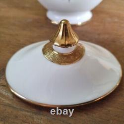 Service à café en 3 pièces Vintage Royal Doulton Bone China Belmont Gold H4991