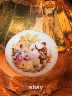 Service à café en or plaqué Fragonard Bondware vintage des années 1960