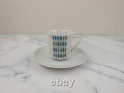 Service à café en porcelaine KPM Krister Allemagne vintage 10 pièces milieu de siècle théière tasses soucoupes