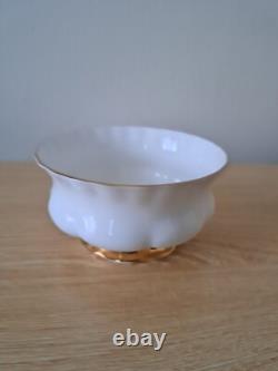 Service à café en porcelaine bone china Royal Albert Val Dor avec dorure, 15 pièces, vintage, utilisé