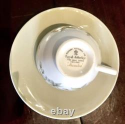 Service à café en porcelaine fine Royal Adderley Arcadia avec assiettes d'accompagnement, 31 pièces