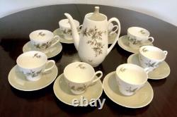 Service à café en porcelaine fine Royal Adderley Arcadia avec assiettes d'accompagnement, 31 pièces