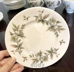 Service à café en porcelaine fine Royal Adderley Arcadia avec assiettes d'accompagnement, 31 pièces