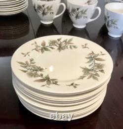 Service à café en porcelaine fine Royal Adderley Arcadia avec assiettes d'accompagnement, 31 pièces