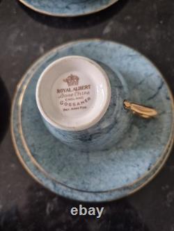 Service à café en porcelaine fine Royal Albert Gossamer multicolore 22 pièces vintage