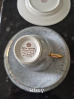 Service à café en porcelaine fine Royal Albert Gossamer multicolore 22 pièces vintage