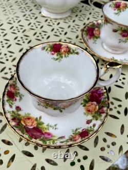 Service à café en porcelaine fine Vintage Royal Albert Old Country Roses (20 pièces)