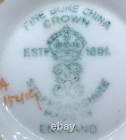 Service à café en porcelaine fine de Staffordshire Crown Vintage. Environ 1930.