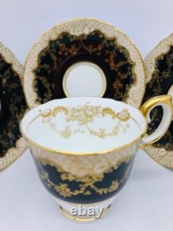 Service à café en porcelaine fine de Staffordshire Crown Vintage. Environ 1930.