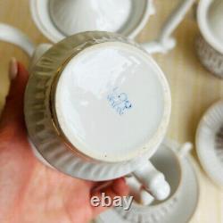 Service à café en porcelaine vintage pour 5 personnes, service à café en céramique soviétique, 12 pièces