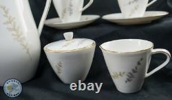 Service à café espresso en porcelaine Hutschenreuther de qualité moderne du milieu du siècle