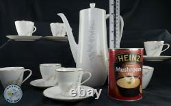 Service à café espresso en porcelaine Hutschenreuther de qualité moderne du milieu du siècle