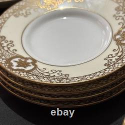 Service à café et à gâteau vintage Noritake, panier de fleurs incrusté d’or, 30 pièces