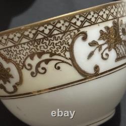 Service à café et à gâteau vintage Noritake, panier de fleurs incrusté d’or, 30 pièces