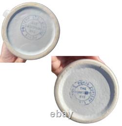 Service à café et à thé 14 pièces en poterie Cinque Ports Monastery Rye vintage, floral marron, années 70