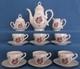Service &agrave; Caf&eacute; Et &agrave; Th&eacute; En Porcelaine Japonaise Fragonard Lovers Vintage &agrave; Lustre Nacr&eacute;, Musique