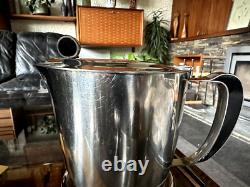 Service à café et à thé moderniste en acier inoxydable Gense de Suède des années 1960