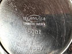 Service à café et à thé moderniste en acier inoxydable Gense de Suède des années 1960