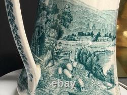 Service à café et à thé vintage Alfred Meakin Tintern en faïence transférée gravée à la main Angleterre