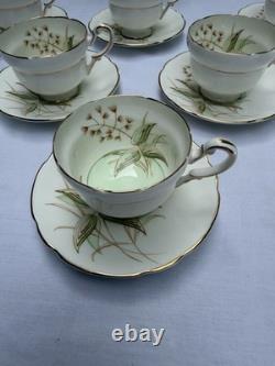 Service à café et à thé vintage Paragon Windrush en porcelaine fine, 15 pièces, Angleterre