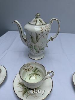 Service à café et à thé vintage Paragon Windrush en porcelaine fine, 15 pièces, Angleterre