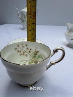 Service à café et à thé vintage Paragon Windrush en porcelaine fine, 15 pièces, Angleterre