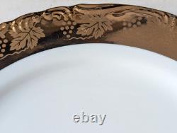 Service à café et à thé vintage en porcelaine japonaise, 22 pièces, décor de raisins à la feuille d’or, jamais utilisé, état impeccable