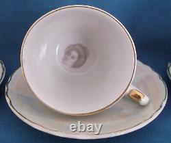 Service à café et thé en porcelaine japonaise des amoureux de Fragonard avec un lustre nacré vintage