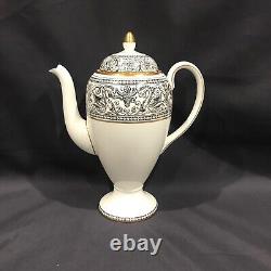 Service à café expresso en porcelaine Wedgwood Florentine Dragon vintage Angleterre noir