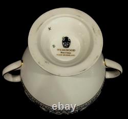 Service à café expresso en porcelaine Wedgwood Florentine Dragon vintage Angleterre noir