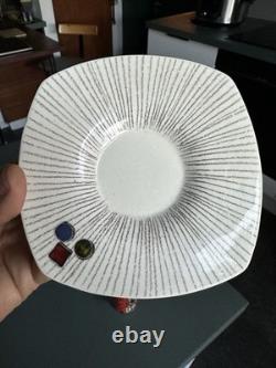 Service à café italien de style Fantoni, fabuleuse poterie vintage des années 1950/60 pour 6 personnes