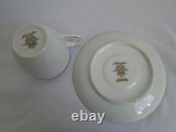 Service à café japonais vintage Noritake 6682 L'Amor avec tasses à café Demitasse et cafetière