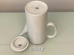 Service à café médaillon vintage Thomas Allemagne en porcelaine blanche avec argent épais