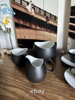 Service à café noir Rosenthal Raymond Loewy moderniste du milieu du siècle. Vintage. Excellent.