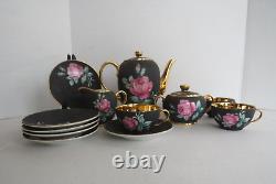 Service à café noir mat vintage Bavière Allemagne