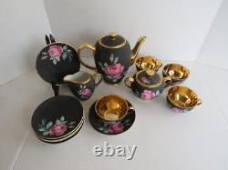 Service à café noir mat vintage Bavière Allemagne