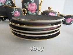 Service à café noir mat vintage Bavière Allemagne