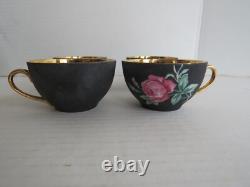 Service à café noir mat vintage Bavière Allemagne